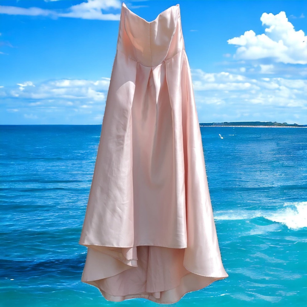 Elegant Pink Strapless Dress